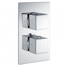 RAK Thermostatic Square 1 Outlet Concealed Shower Valve Dual Handle - Chrome