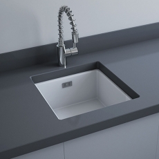 RAK Silvia Drop in Kitchen Sink 450mm L x 475mm W - Matt White
