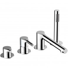 RAK Sorrento 4-Hole Bath Shower Mixer Tap Pillar Mounted - Chrome