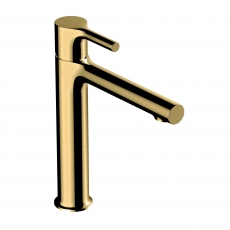 RAK Sorrento Medium Height Basin Mixer Tap Without Waste - Brushed Gold