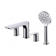 RAK Sport 4-Hole Bath Shower Mixer Tap Pillar Mounted - Chrome