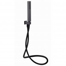 RAK Square Shower Handset with Hose and Bracket - Black