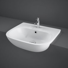 RAK Tonique Semi-Recessed Basin 520mm Wide - 1 Tap Hole