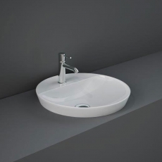 RAK Variant Round Drop-In Wash Basin 420mm Wide 1 Tap Hole - Alpine White