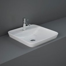 RAK Variant Square Drop-In Wash Basin 420mm Wide 1 Tap Hole - Alpine White