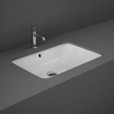 RAK Variant Rectangular Undermount Countertop Basin 550mm Wide - 0 Tap Hole