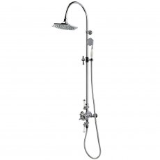 RAK Washington Exposed Thermostatic Shower Column with Fixed Head and Shower Kit - Chrome