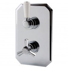 RAK Washington Thermostatic Dual Outlet Concealed Shower Valve - Chrome