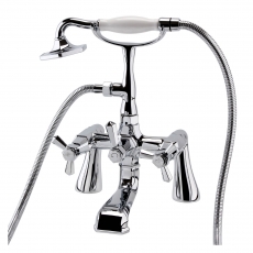 RAK Washington Bath Shower Mixer Tap Pillar Mounted - Chrome