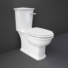 RAK Washington Close Coupled Toilet with Horizontal Outlet & Lever Cistern - White Seat
