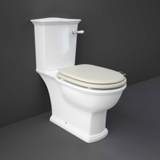 RAK Washington Close Coupled Toilet with Horizontal Outlet & Lever Cistern - Greige Seat