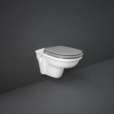 RAK Washington Wall Hung Toilet - Grey Soft Close Wood Seat