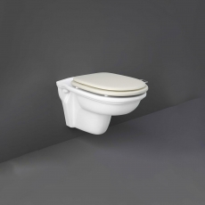 RAK Washington Wall Hung Toilet - Greige Soft Close Wood Seat