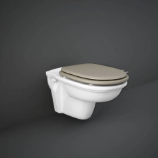 RAK Washington Wall Hung Toilet - Cappuccino Soft Close Wood Seat
