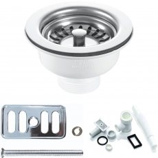 RAK 90mm Stainless Steel Kitchen Sink Waste and Overflow Pack