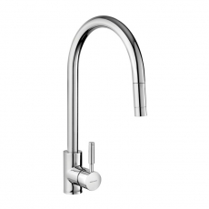 Rangemaster Aquatrend Pull-Out Single Lever Kitchen Sink Mixer Tap - Chrome