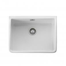 Rangemaster Belfast 1.0 Bowl Ceramic Kitchen Sink 595mm L x 475mm W - White