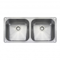 Rangemaster Classic 4040 2.0 Bowl Kitchen Sink with Waste Kit 945mm L x 460mm W - Stainless Steel