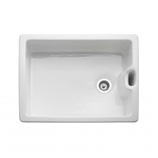 Rangemaster Classic Belfast 1.0 Bowl Ceramic Kitchen Sink 595mm L x 455mm W - White