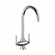 Rangemaster Cruciform Filter Dual Lever Kitchen Sink Mixer Tap - Chrome