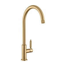 Rangemaster Hemlock Single Lever Kitchen Sink Mixer Tap - Polished Gold