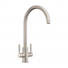 Rangemaster Intense Dual Lever Kitchen Sink Mixer Tap - Brushed