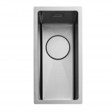 Rangemaster Kube 1.0 Bowl Kitchen Sink with Waste Kit 220mm L x 440mm W - Stainless Steel