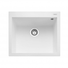 Rangemaster Oridian 1.0 Bowl Inset Kitchen Sink with Waste Kit 570mm L x 500mm W - Arctic White