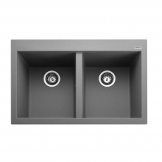 Rangemaster Oridian 2.0 Bowl Inset Kitchen Sink with Waste Kit 790mm L x 500mm W - Concrete