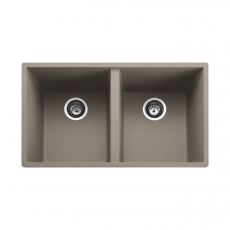 Rangemaster Oridian 2.0 Bowl Undermount Kitchen Sink with Waste Kit 760mm L x 435mm W - Pebble