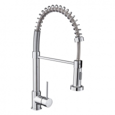 Rangemaster Pro Spray Spring Single Lever Kitchen Sink Mixer Tap - Chrome