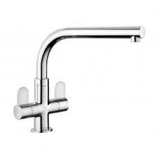 Rangemaster Salorno Dual Lever Kitchen Sink Mixer Tap - Chrome