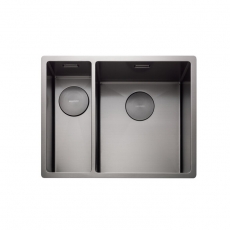 Rangemaster Spectra 1.5 Bowl Kitchen Sink LH & Waste Kit 555mm L x 440mm W - Graphite