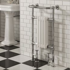 Reina Alicia Radiator Heated Towel Rail 952mm H x 479mm W White/Chrome
