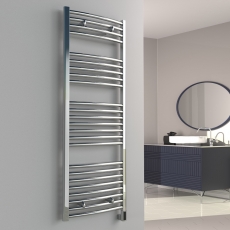 Reina Diva Curved Chrome Electric Heated Towel Rail