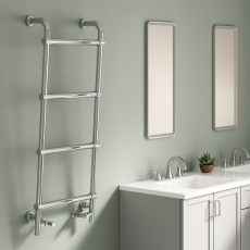 Reina Eltham Designer Heated Towel Rail 1200mm H x 500mm W - Chrome