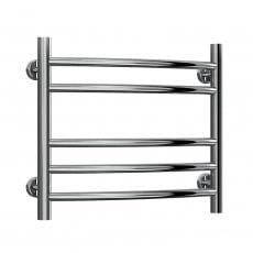Reina Eos Curved Heated Towel Rail 430mm H x 500mm W Polished Stainless Steel