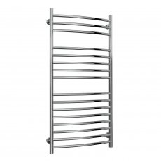 Reina Eos Curved Heated Towel Rail 1200mm H x 600mm W Polished Stainless Steel