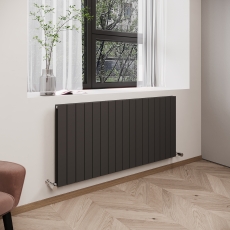 Reina Flat Anthracite Horizontal Designer Radiator