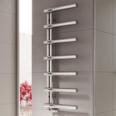 Reina Grosso Polished Stainless Steel Designer Heated Towel Rail