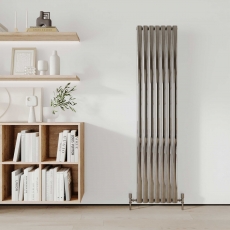 Reina Neva Designer Radiator 1800mm H x 413mm W Single Chrome