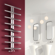 Reina Pizzo Designer Heated Towel Rail 1000mm H x 600mm W Polished Stainless Steel