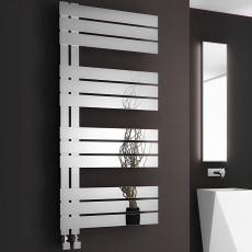 Reina Ricadi Polished Stainless Steel Designer Heated Towel Rail
