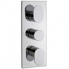Sagittarius Ancona Thermostatic Concealed Shower Valve with 3-Way Diverter Triple Handle - Chrome