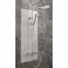 Sagittarius Aurora Deluxe Bar Shower Mixer with Shower Kit + Fixed Head - Chrome