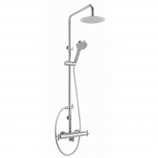 Sagittarius Avant Bar Mixer Shower with Shower Kit + Fixed Head - Chrome