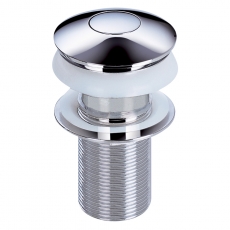 Sagittarius Centre Push Basin Waste Chrome - Unslotted (For Basins with No Overflow)
