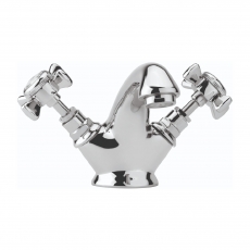 Sagittarius Churchmans Mono Basin Mixer Tap with Sprung Waste Dual Handle - Chrome