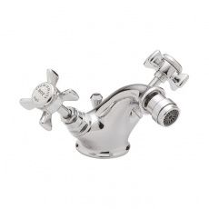 Sagittarius Churchmans Mono Bidet Mixer Tap With Pop Up Waste Dual Handle Chrome