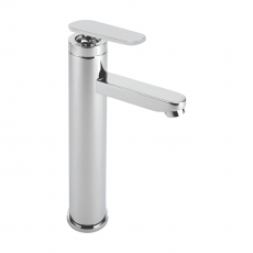 Sagittarius Eclipse Extended Tall Basin Mixer Tap with Sprung Waste - Chrome
